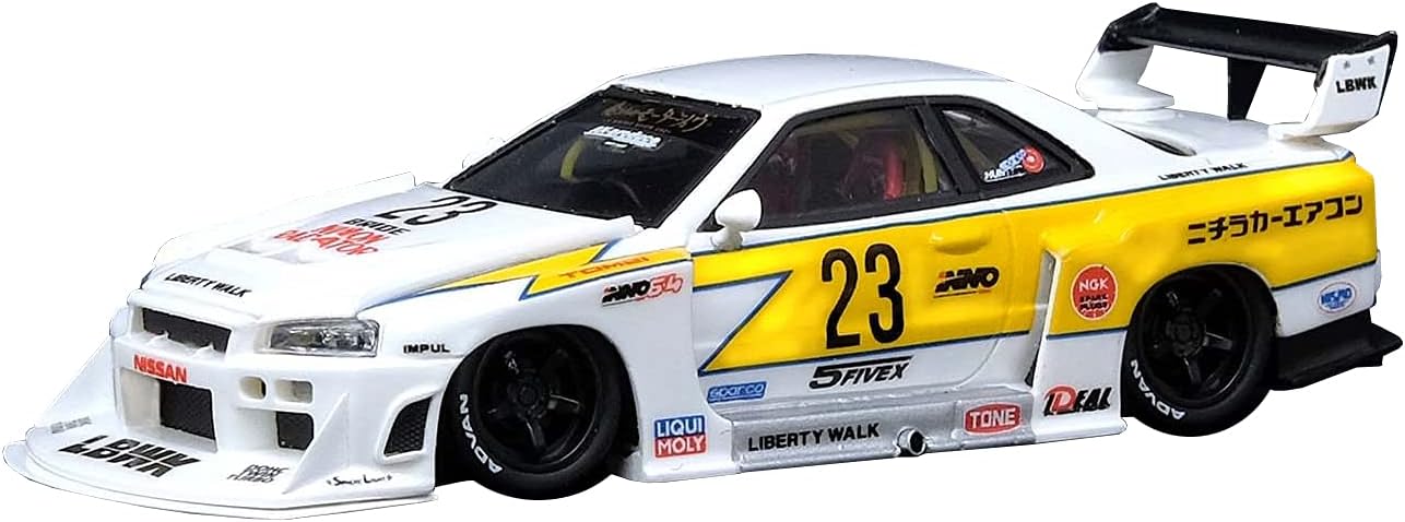 Lbwk Nissan E-r34 Super Silhouette Skyline Gtr Scale Model Diecast Metalcar - All Size