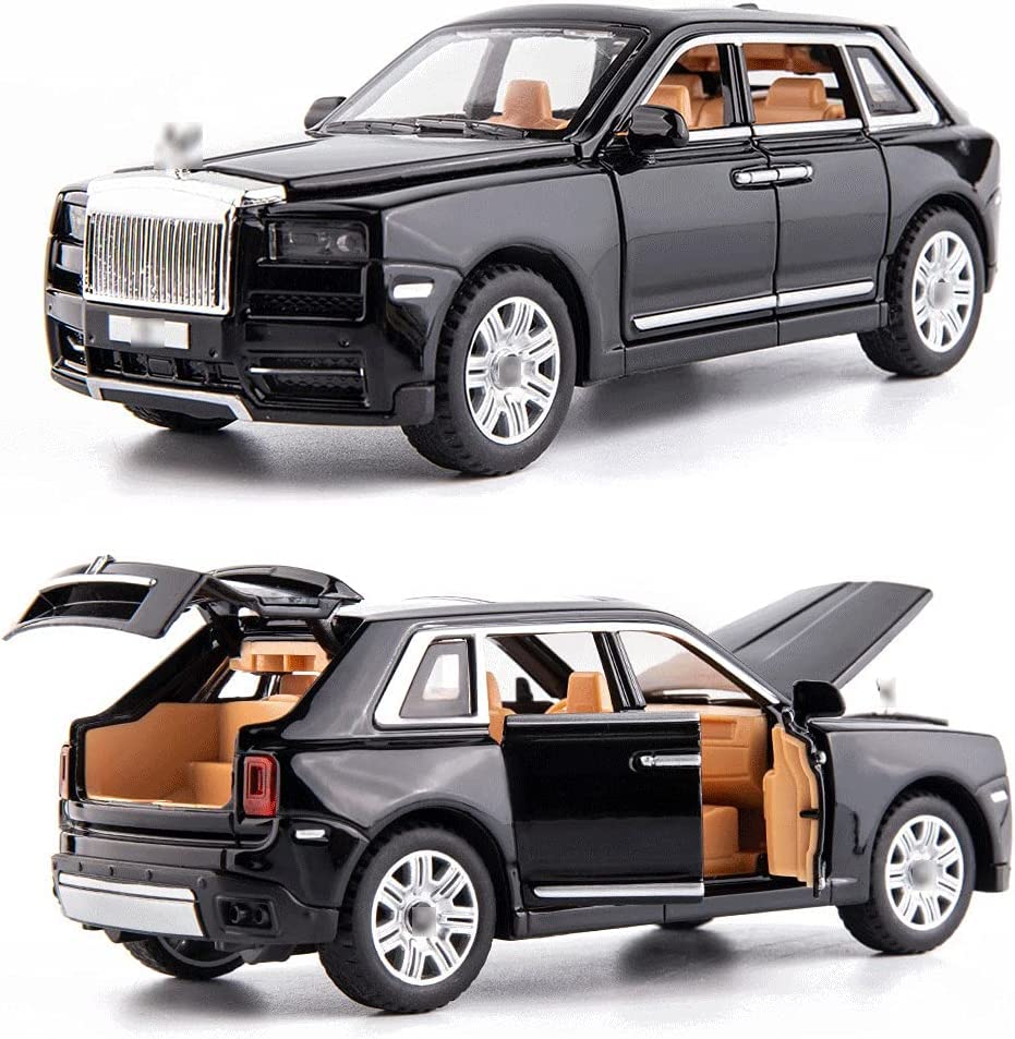 ROLLS ROYCE CULLINAN 1:32 DIECAST METAL PULLBACK TOY CAR WITH OPENABLE DOORS & LIGHT, MUSIC BOYS CAR FOR KIDS BEST TOYS GIFTS TOYS FOR KIDS [SIZE:-16CM*6.5CM*5CM]【 MULTICOLOR 】