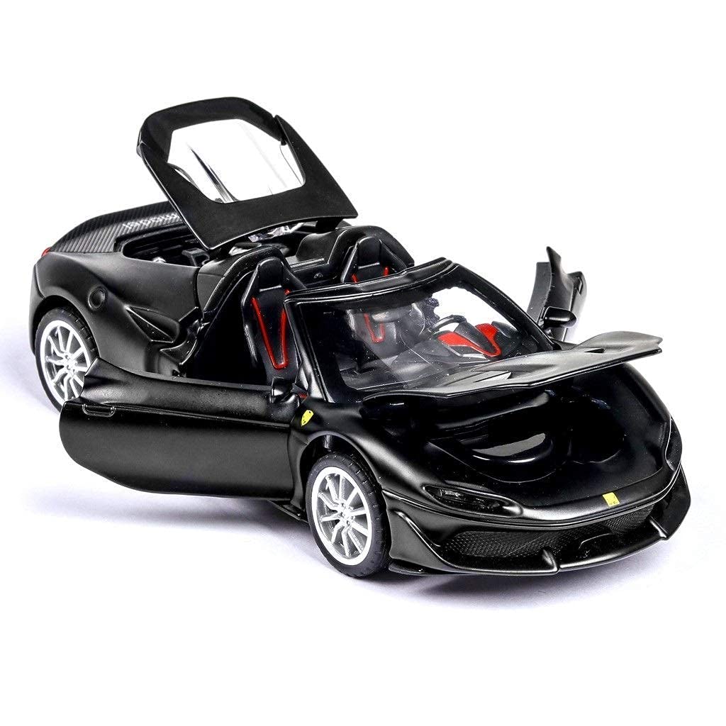 FERRARI J50 1:32 DIECAST METAL PULLBACK TOY CAR WITH OPENABLE DOORS & LIGHT, MUSIC BOYS CAR FOR KIDS BEST TOYS GIFTS TOYS FOR KIDS [SIZE:-16CM*6.5CM*4CM]【 MULTICOLOR 】