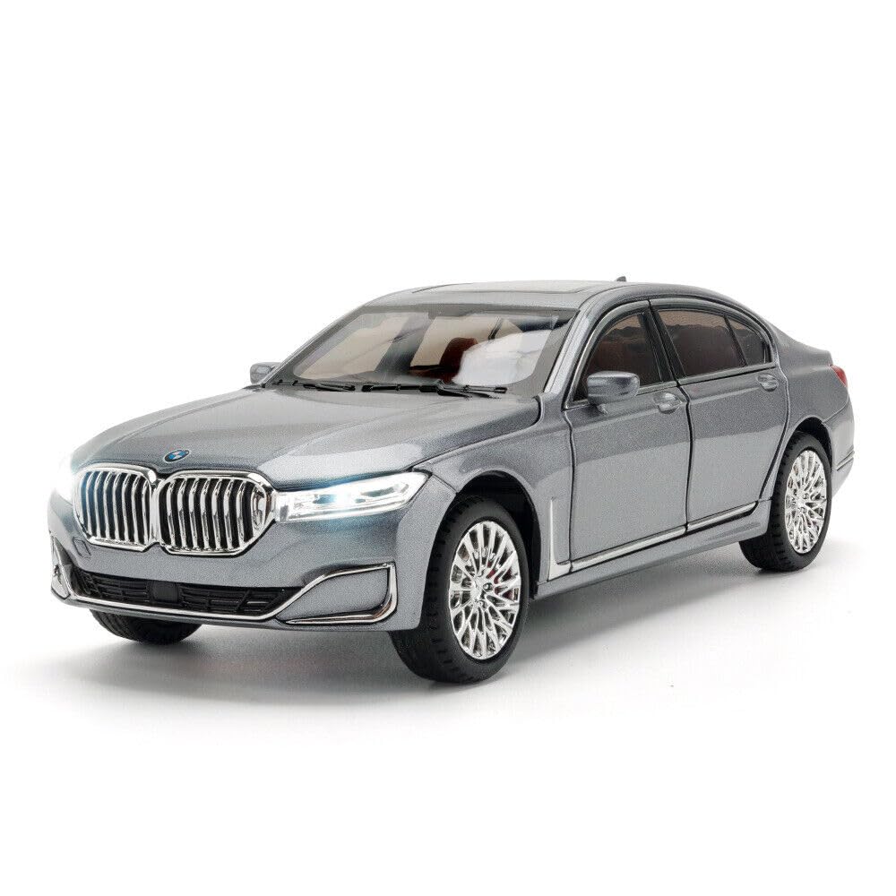 BMW 760Li Big 1:24 Diecast Scale Model Metal Pull Back with Openable Doors & Light, Music Toy Vehicle for Kids [SIZE:-21 CM*9CM*8.5CM]【 MULTICOLOR 】