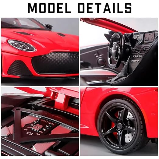 1:24 for Aston Martin GT Alloy Diecasts & Toy Vehicles Metal Toy Car Model Sound and Light Pull Back Collection Kids Toy[3 Color available Any 1 Random Send ][22CM*9CM*8CM]