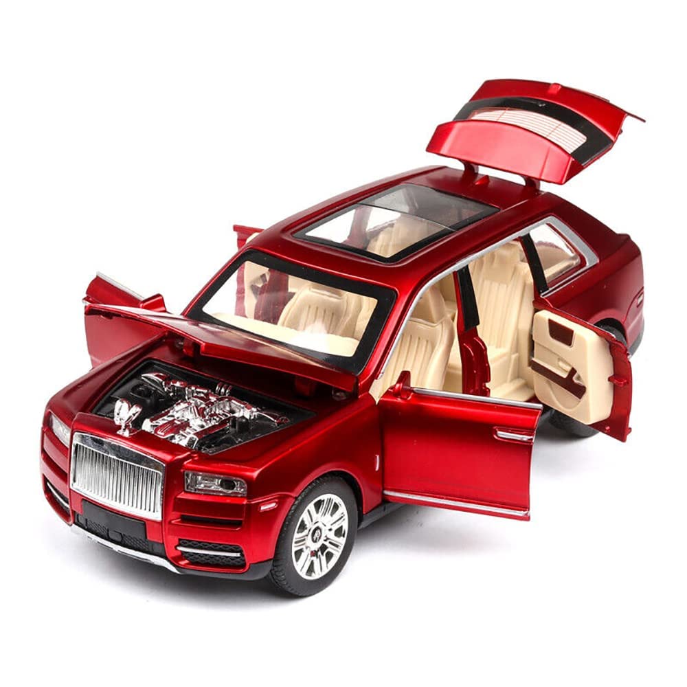 BIG SIZE ROLLS ROYCE CULLINAN 1:24 DIECAST METAL PULLBACK TOY CAR WITH OPENABLE DOORS & LIGHT, MUSIC BOYS CAR FOR KIDS BEST TOYS GIFTS TOYS FOR KIDS [SIZE:-20CM*8.5CM*7CM]【 MULTICOLOR 】