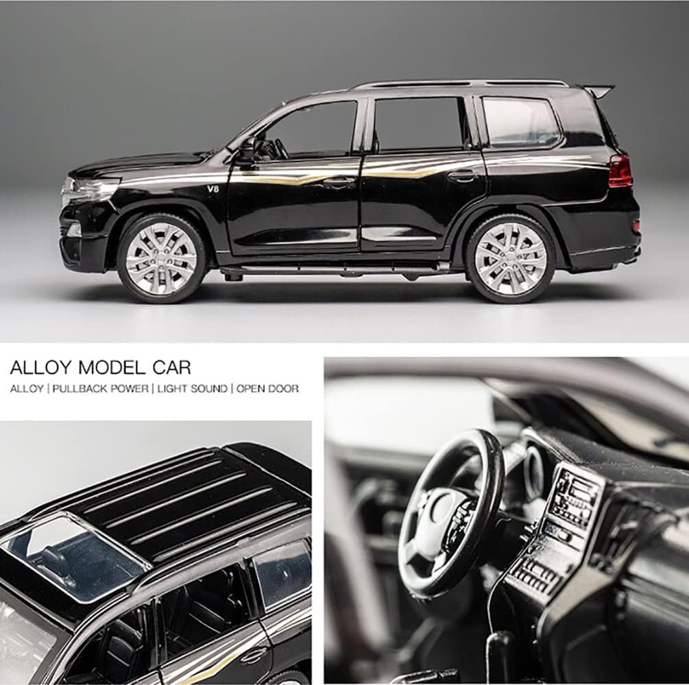 Toyota Land Cruiser Prado 1:32 Ally Metal Car Model Toy With Music (4 Color Available 1 Color Send)