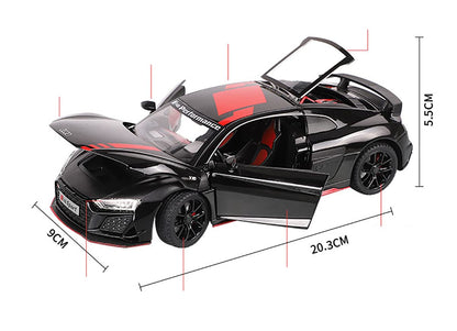 Audi R8 V10 Scale Model Diecast Metalcar - All Size
