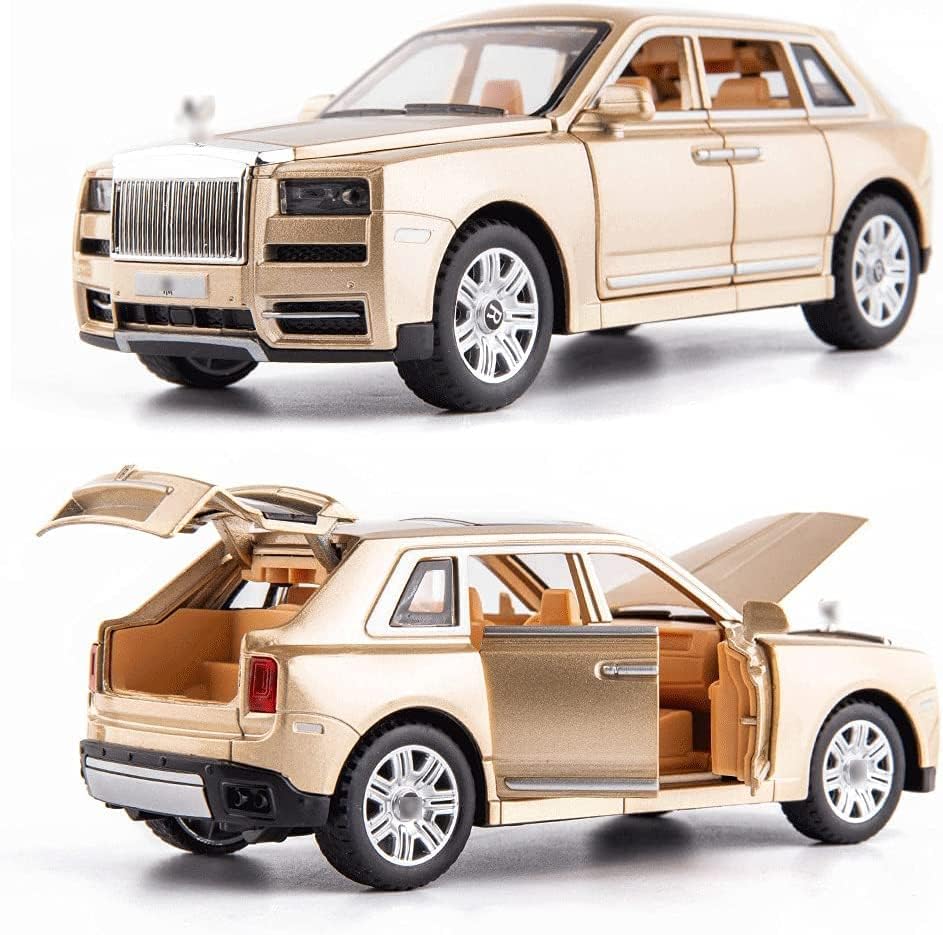 ROLLS ROYCE CULLINAN 1:32 DIECAST METAL PULLBACK TOY CAR WITH OPENABLE DOORS & LIGHT, MUSIC BOYS CAR FOR KIDS BEST TOYS GIFTS TOYS FOR KIDS [SIZE:-16CM*6.5CM*5CM]【 MULTICOLOR 】