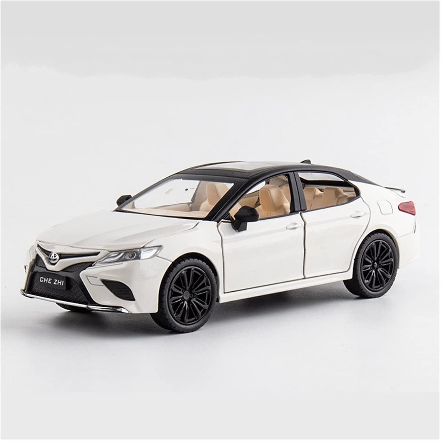 BIG SIZE TOYOTA CAMRRY 1:24 DIECAST METAL PULLBACK TOY CAR WITH OPENABLE DOORS & LIGHT, MUSIC BOYS CAR FOR KIDS BEST TOYS GIFTS TOYS FOR KIDS [SIZE:-20.5CM*9CM*6.2CM]【 MULTICOLOR 】