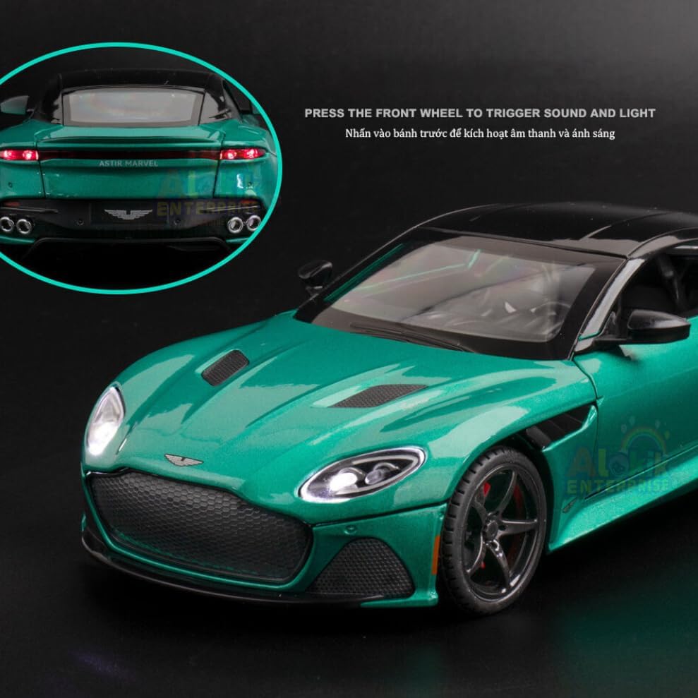 1:24 for Aston Martin GT Alloy Diecasts & Toy Vehicles Metal Toy Car Model Sound and Light Pull Back Collection Kids Toy[3 Color available Any 1 Random Send ][22CM*9CM*8CM]