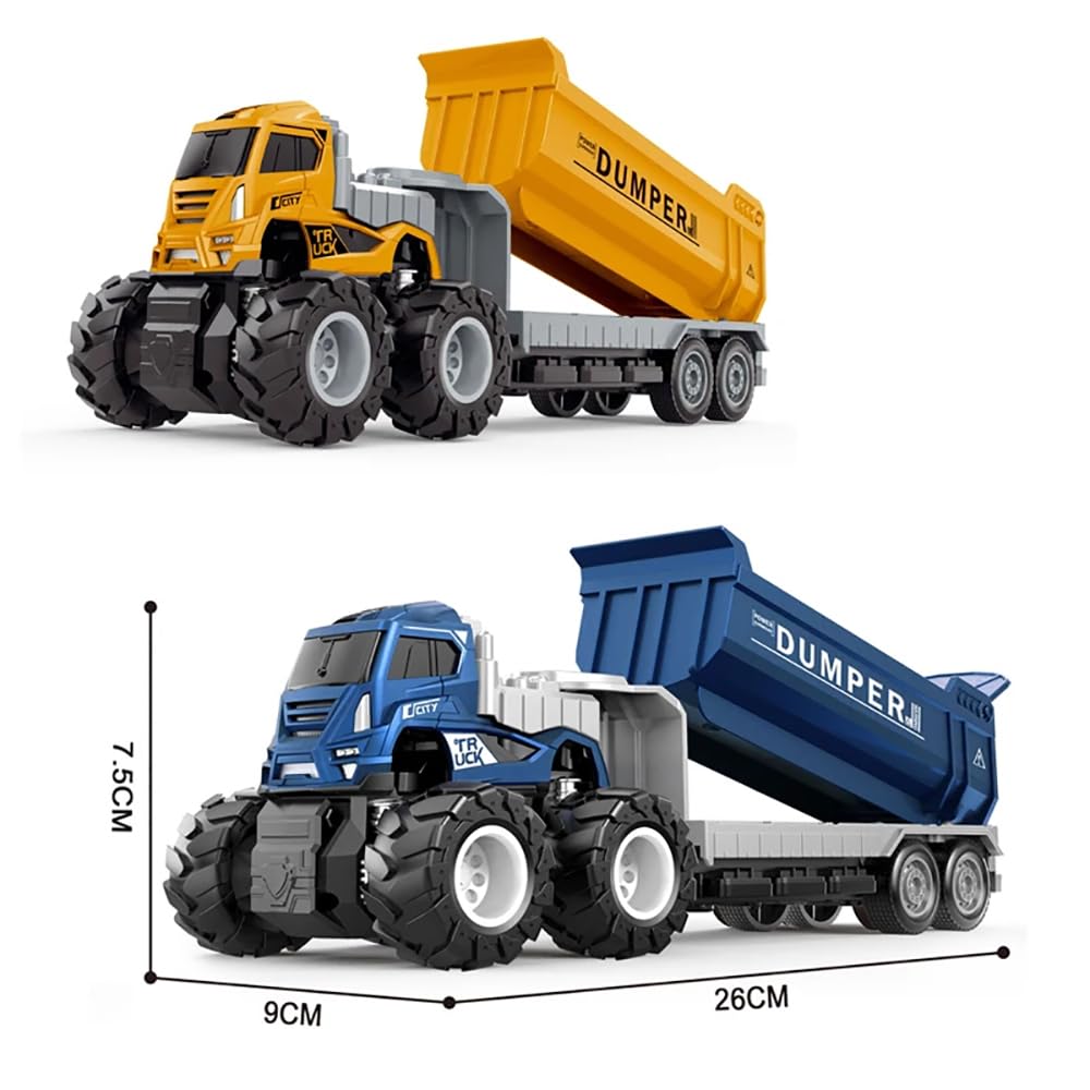 1:43 Metal Toys Alloy Diecast Truck Set Toy, Diecast Miniature Car Model(2 Color Truck Sent Any 1 Truck)(Transport Dumper Truck) - Multicolor