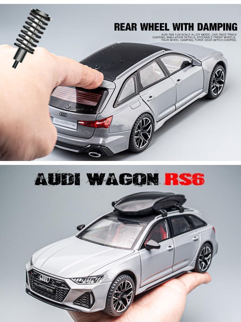 Audi RS6 Metal Diecast Car 1:24 (20x8 cm)