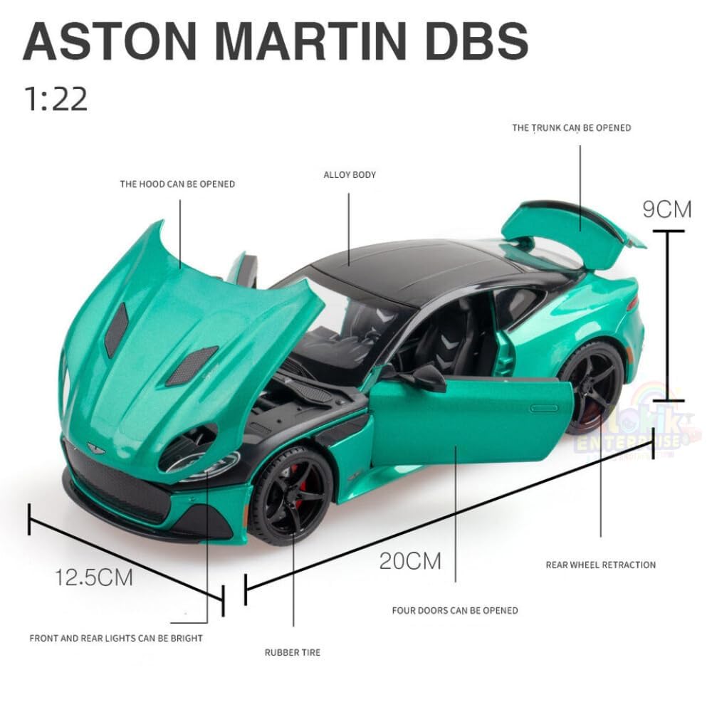 1:24 for Aston Martin GT Alloy Diecasts & Toy Vehicles Metal Toy Car Model Sound and Light Pull Back Collection Kids Toy[3 Color available Any 1 Random Send ][22CM*9CM*8CM]