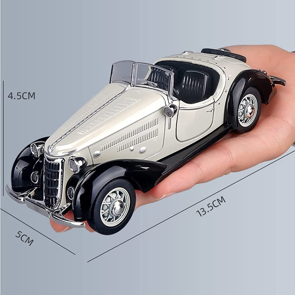 AUDI ROVER WANDERER W-25K 1:32 DIECAST METAL PULLBACK TOY CAR WITH OPENABLE DOORS & LIGHT, MUSIC BOYS CAR FOR KIDS BEST TOYS GIFTS TOYS FOR KIDS [SIZE:-13CM*5CM*4CM]【 MULTICOLOR 】