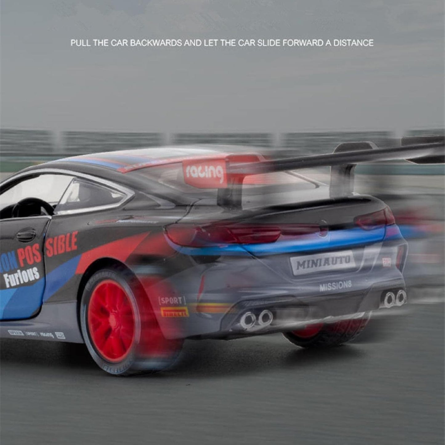 Bmw M8 Gte Sports Scale Model Diecast Metalcar - All Size