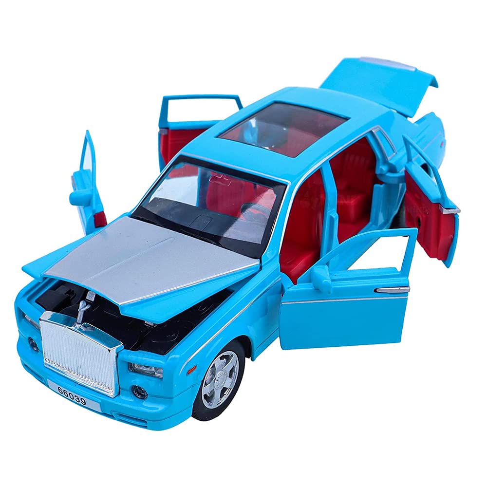 Rolls Royce Phantom Blue-Balck Scale Model Diecast Metalcar - All Size