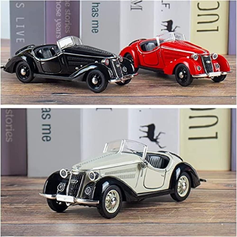 AUDI ROVER WANDERER W-25K 1:32 DIECAST METAL PULLBACK TOY CAR WITH OPENABLE DOORS & LIGHT, MUSIC BOYS CAR FOR KIDS BEST TOYS GIFTS TOYS FOR KIDS [SIZE:-13CM*5CM*4CM]【 MULTICOLOR 】