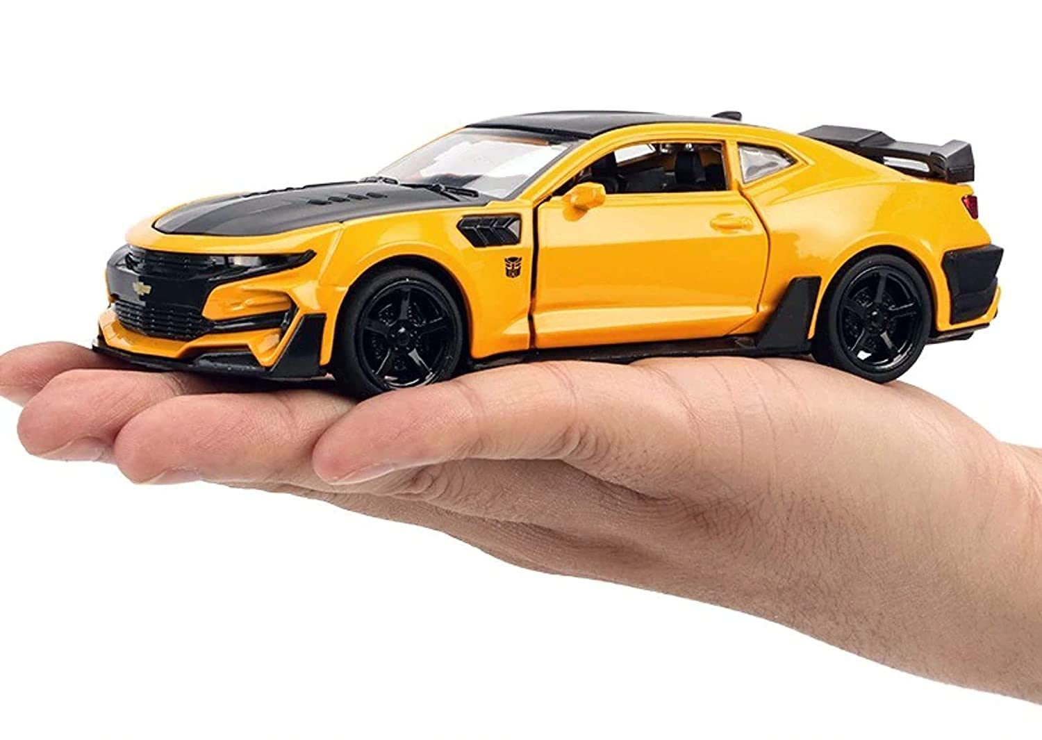 1:24 Die-Cast Bumblebee Pullback Toy Car For Kids Best Gifts Vehicle Toys For Kids Sound And Light Pull Back Cars Toys (Multicolor, Pack Of: 1)