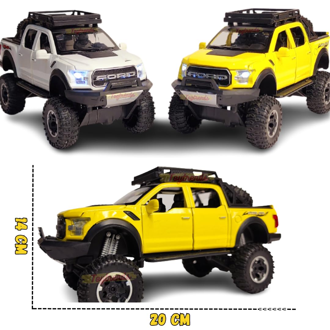 FORD SUV 1:32 DIECAST METAL PULLBACK TOY CAR WITH OPENABLE DOORS & LIGHT, MUSIC BOYS CAR FOR KIDS BEST TOYS GIFTS TOYS FOR KIDS [SIZE:-20CM*14CM*5.8CM]【 MULTICOLOR 】