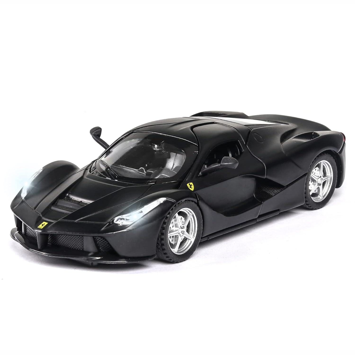 FERRARI LAFERRARI 1:32 DIECAST METAL PULLBACK TOY CAR WITH OPENABLE DOORS & LIGHT, MUSIC BOYS CAR FOR KIDS BEST TOYS GIFTS TOYS FOR KIDS [SIZE:-15.2CM*6CM*3.5CM]【 MULTICOLOR 】