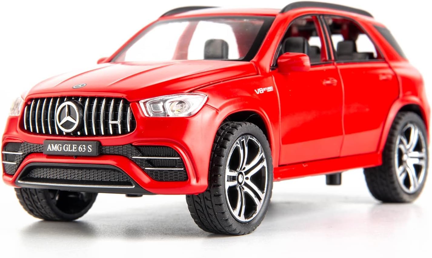 MERCEDES BENZ GTR GLE 63S 1:32 DIECAST METAL PULLBACK TOY CAR WITH OPENABLE DOORS & LIGHT, MUSIC BOYS CAR FOR KIDS BEST TOYS GIFTS TOYS FOR KIDS [SIZE:-15.3CM*6.8CM*5.9CM]【 MULTICOLOR 】