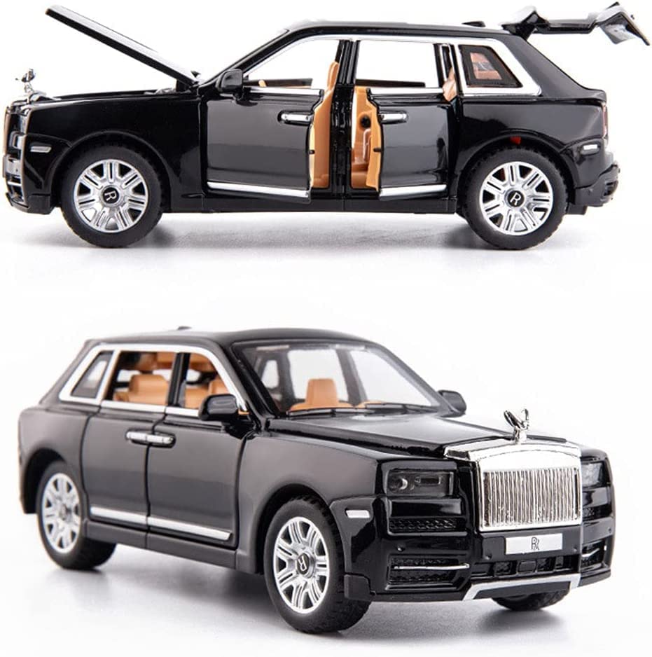 Rolls Royce Cullinan Scale Model Diecast Metalcar Black - All Size