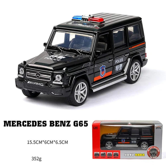 Mercedes Amg G65 Police Scale Model Diecast Metalcar - All Size