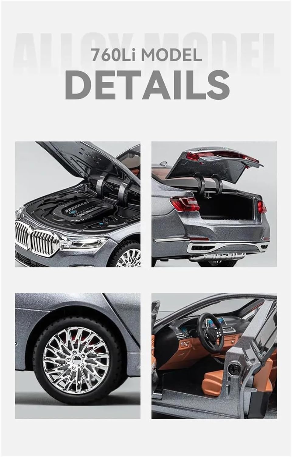Bmw 760li Scale Model Diecast Metalcar - All Size