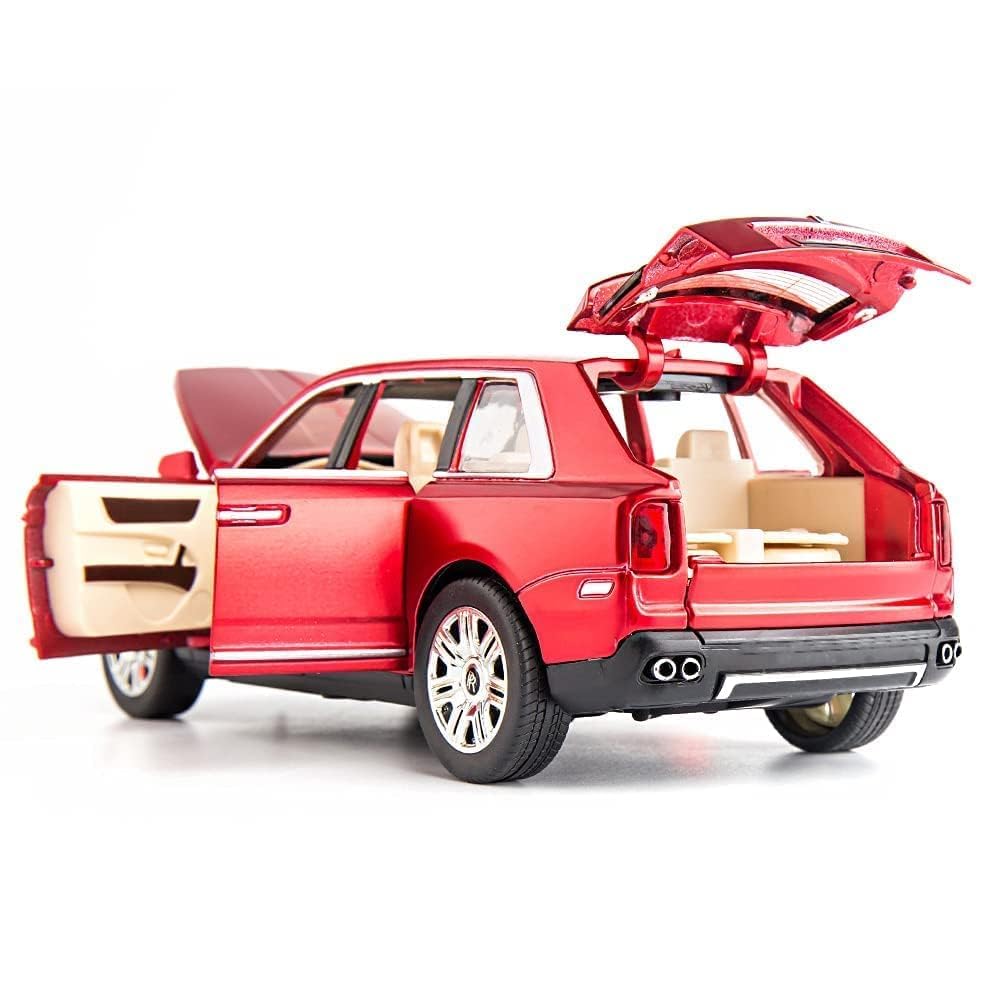 BIG SIZE ROLLS ROYCE CULLINAN 1:24 DIECAST METAL PULLBACK TOY CAR WITH OPENABLE DOORS & LIGHT, MUSIC BOYS CAR FOR KIDS BEST TOYS GIFTS TOYS FOR KIDS [SIZE:-20CM*8.5CM*7CM]【 MULTICOLOR 】