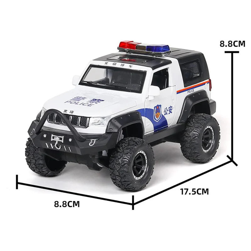 Jeep Police Scale Model Diecast Metalcar - All Size