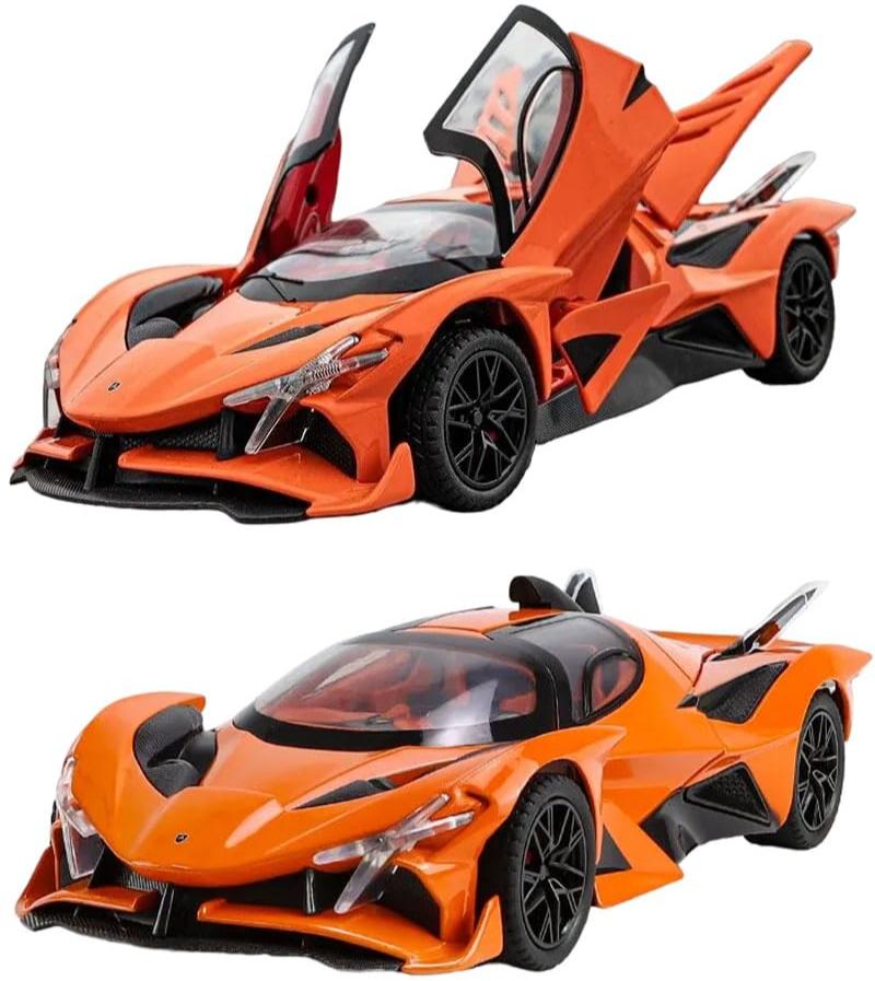 BIG SIZE APOLLO SPORT CAR EXCLUSIVE 1:24 DIECAST METAL PULLBACK TOY CAR WITH OPENABLE DOORS & LIGHT, MUSIC BOYS CAR FOR KIDS BEST TOYS GIFTS TOYS FOR KIDS [SIZE:-22CM*9CM*7CM]【 MULTICOLOR 】