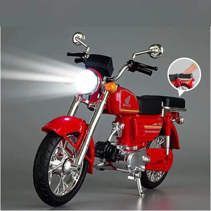 1:12 SIMULATED HONDA JIALING MOTORCYCLE JH70 GIFT MOTORCYCLE MODEL ALLOY TOY MODEL FOR DECORATION MODEL OF MOTORCYCLE [SIZE:-17.5CM*11.5CM*3.3CM]【RANDOM COLOUR】