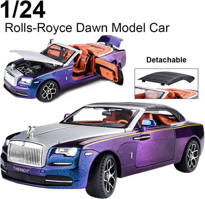 Rolls-royce Convertible Super Sports Scale Model Diecast Metalcar - All Size