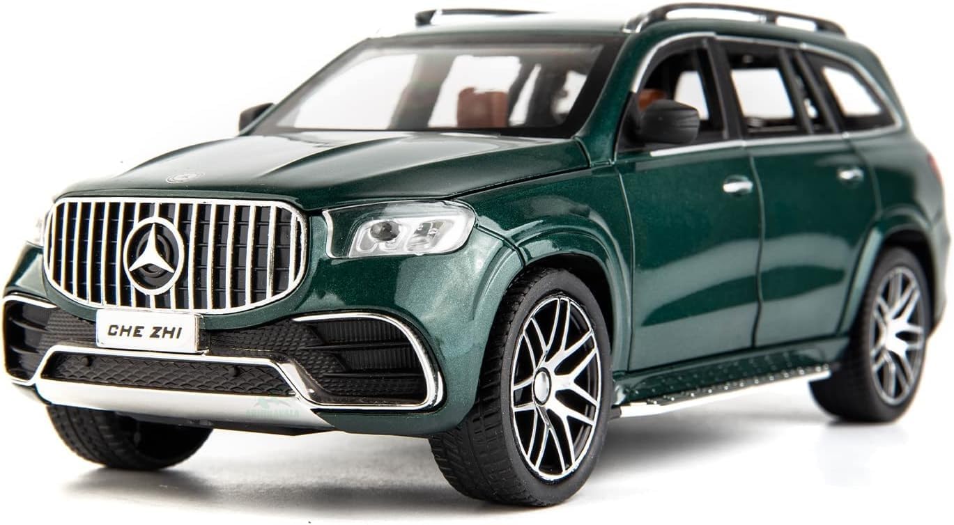 BIG SIZE MERCEDES BENZ GLS63 MAYBACH 1:24 DIECAST METAL PULLBACK TOY CAR WITH OPENABLE DOORS & LIGHT, MUSIC BOYS CAR FOR KIDS BEST TOYS GIFTS TOYS FOR KIDS [SIZE:-21CM*8.5CM*8CM]【 MULTICOLOR 】