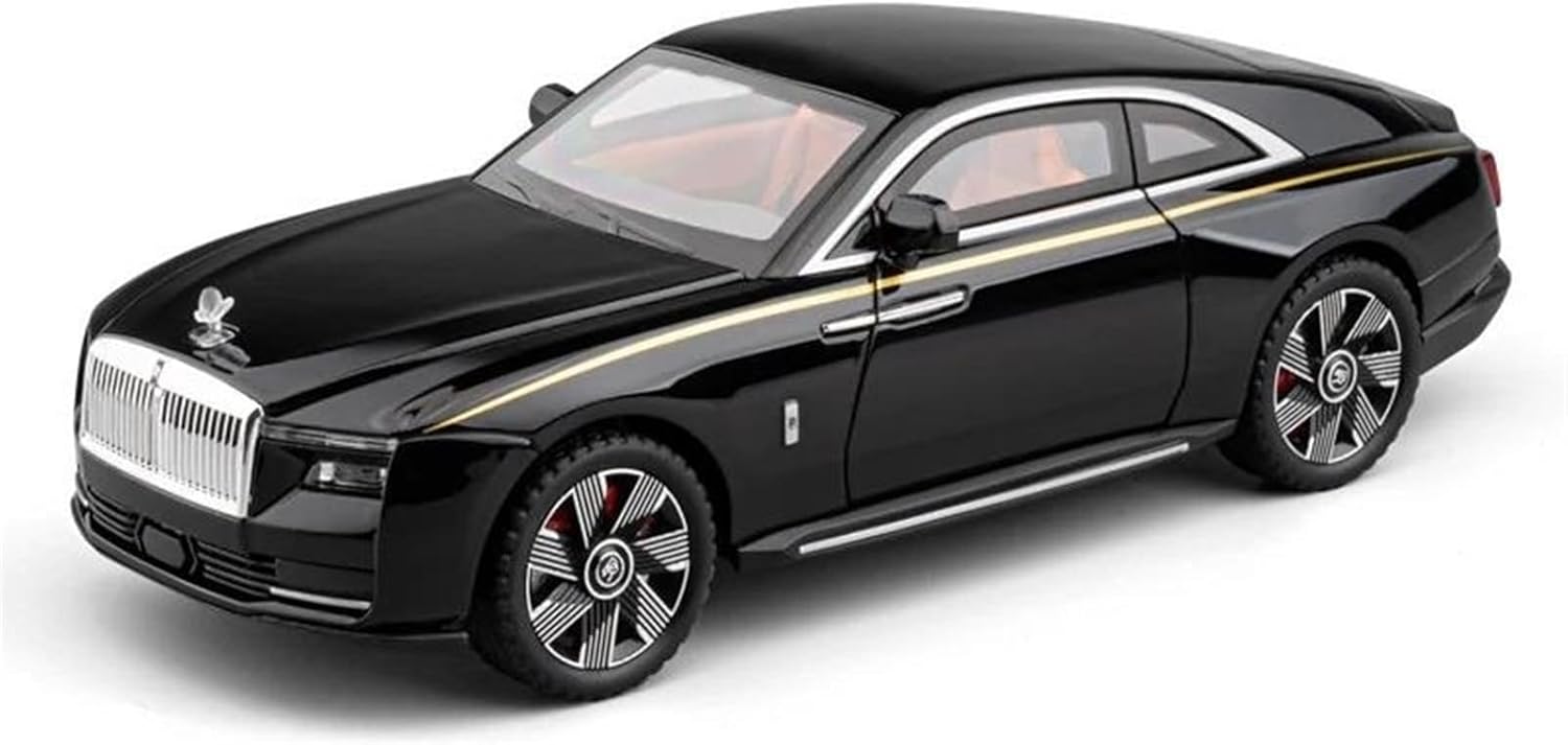 BIG SIZE ROLLS-ROYCE GHOST EWB RESIN 1:24 DIECAST METAL PULLBACK TOY CAR WITH OPENABLE DOORS & LIGHT, MUSIC BOYS CAR FOR KIDS BEST TOYS GIFTS TOYS FOR KIDS [SIZE:-21.7CM*9CM*6.5CM]【 MULTICOLOR 】