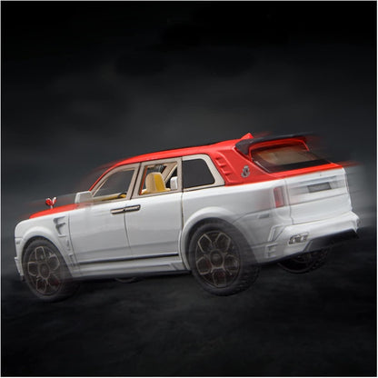 Rolls Royce Cullinan White-Red Scale Model Diecast Metalcar - All Size