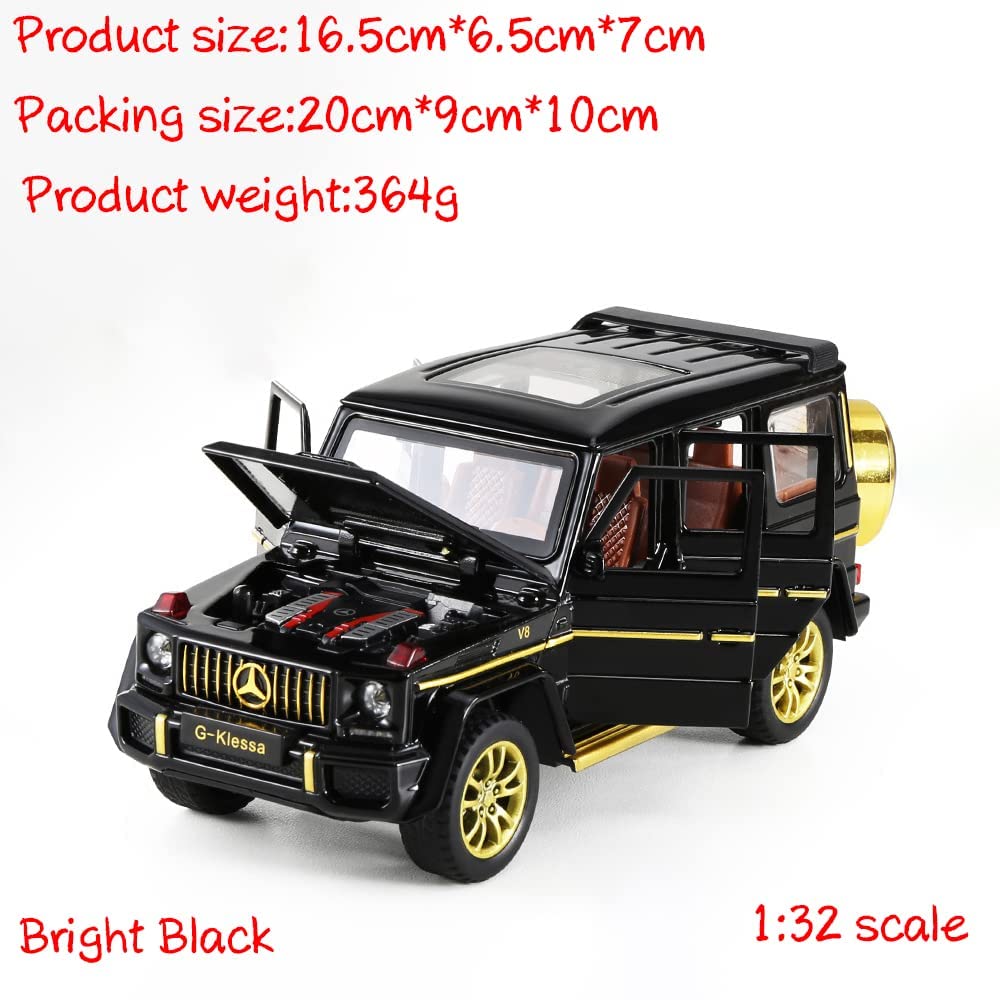 MERCEDES BENZ G-KLESSA G-63 1:32 DIECAST METAL PULLBACK TOY CAR WITH OPENABLE DOORS & LIGHT, MUSIC BOYS CAR FOR KIDS BEST TOYS GIFTS TOYS FOR KIDS [SIZE:-16.5CM*7CM*6.5CM]【 MULTICOLOR 】