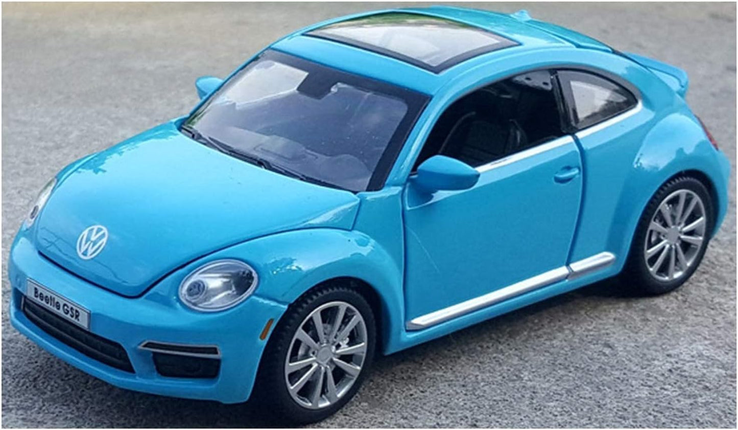 VOLKSWAGEN BEETLE 1:32 DIECAST METAL PULLBACK TOY CAR WITH OPENABLE DOORS & LIGHT, MUSIC BOYS CAR FOR KIDS BEST TOYS GIFTS TOYS FOR KIDS [SIZE:-14.7CM*6.9CM*5CM]【 MULTICOLOR 】