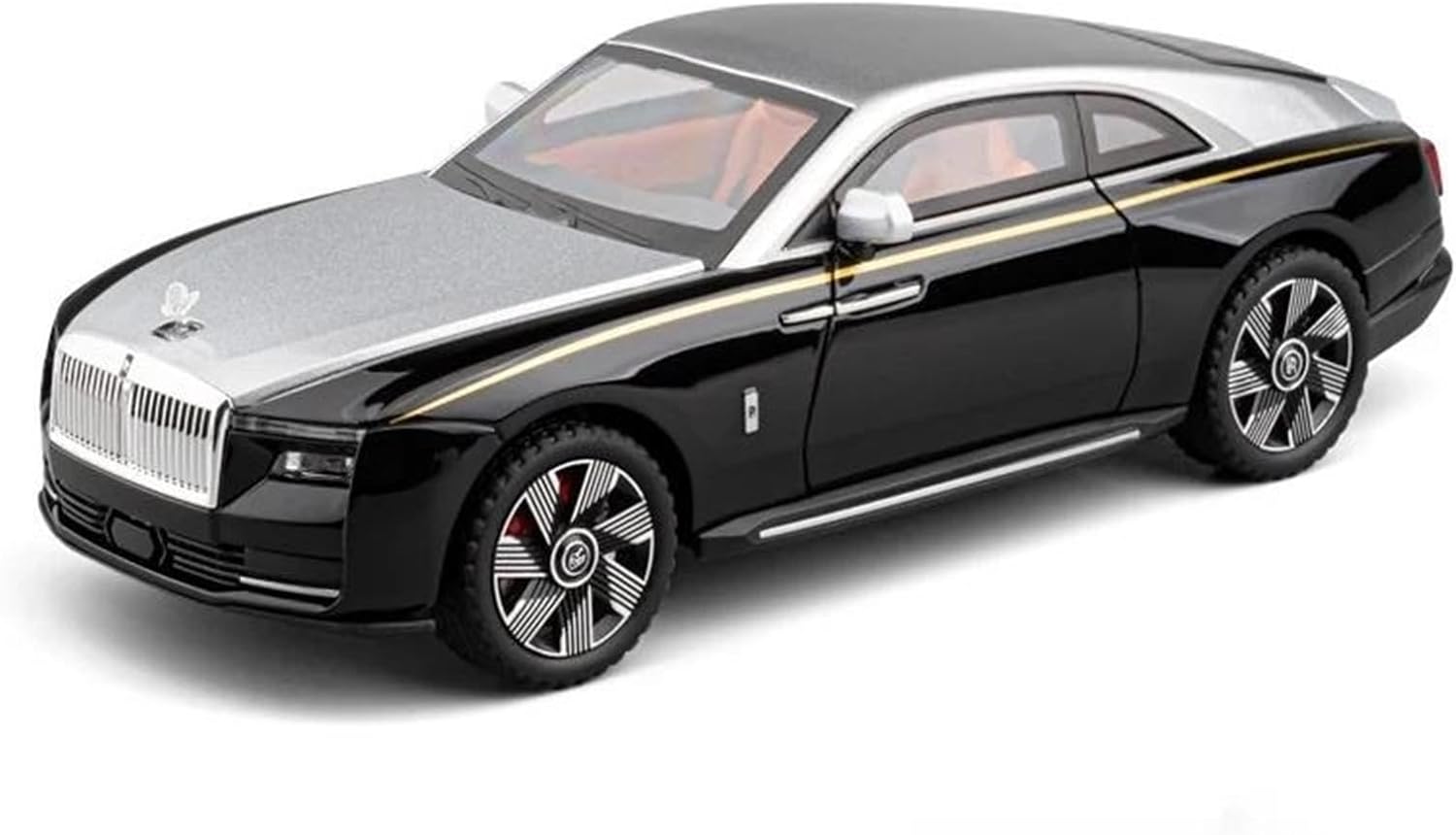 BIG SIZE ROLLS-ROYCE GHOST EWB RESIN 1:24 DIECAST METAL PULLBACK TOY CAR WITH OPENABLE DOORS & LIGHT, MUSIC BOYS CAR FOR KIDS BEST TOYS GIFTS TOYS FOR KIDS [SIZE:-21.7CM*9CM*6.5CM]【 MULTICOLOR 】