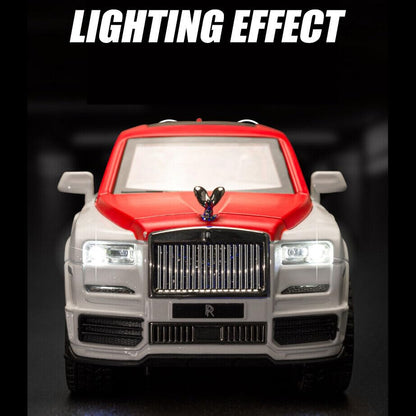 Rolls Royce Cullinan White-Red Scale Model Diecast Metalcar - All Size