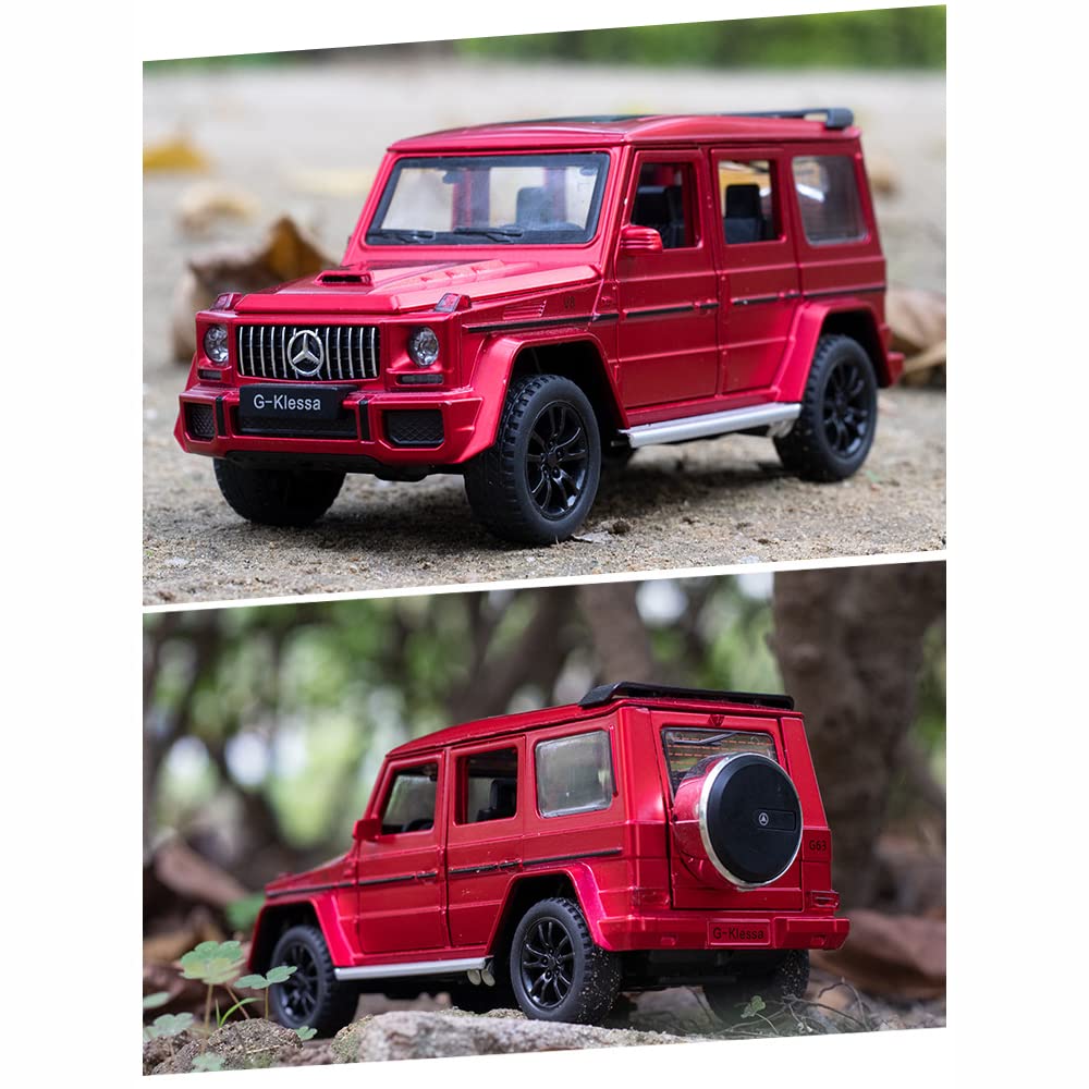 MERCEDES BENZ G-KLESSA G-63 1:32 DIECAST METAL PULLBACK TOY CAR WITH OPENABLE DOORS & LIGHT, MUSIC BOYS CAR FOR KIDS BEST TOYS GIFTS TOYS FOR KIDS [SIZE:-16.5CM*7CM*6.5CM]【 MULTICOLOR 】