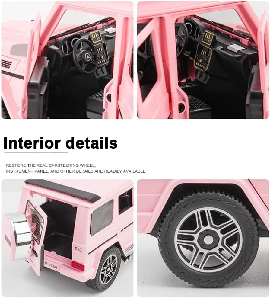 BIG SIZE MERCEDES BENZ G-KLESSA G-63 1:24 DIECAST METAL PULLBACK TOY CAR WITH OPENABLE DOORS & LIGHT, MUSIC BOYS CAR FOR KIDS BEST TOYS GIFTS TOYS FOR KIDS [SIZE:-22CM*9.3CM*8.5CM]【 MULTICOLOR 】