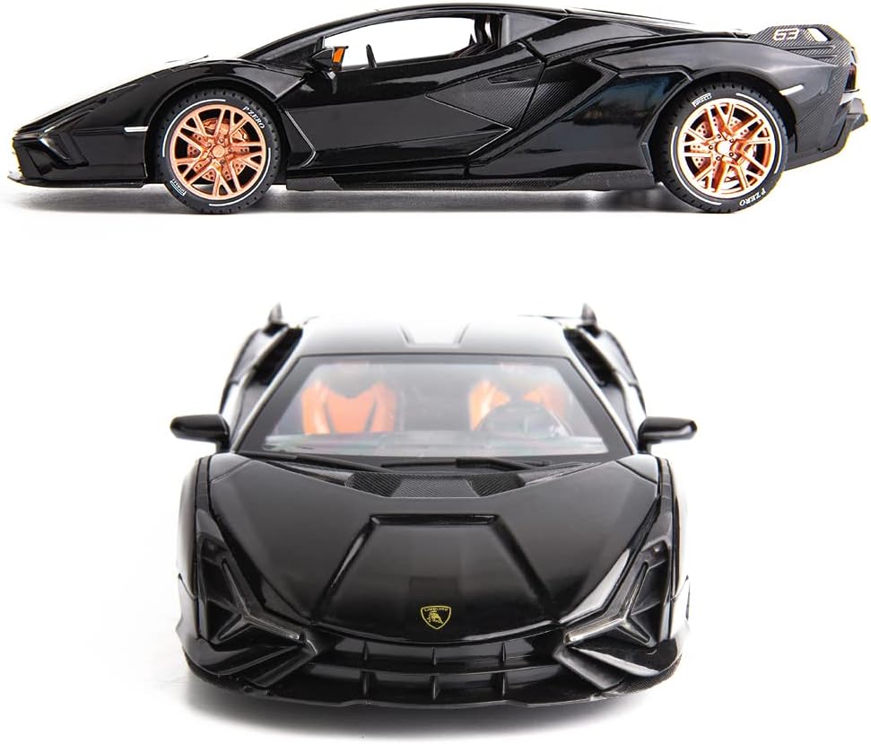 1:24 Metal Car Lamborghini Sian Die Cast Alloy Light & Sound MultiColor (MultiColor, Pack Of1)