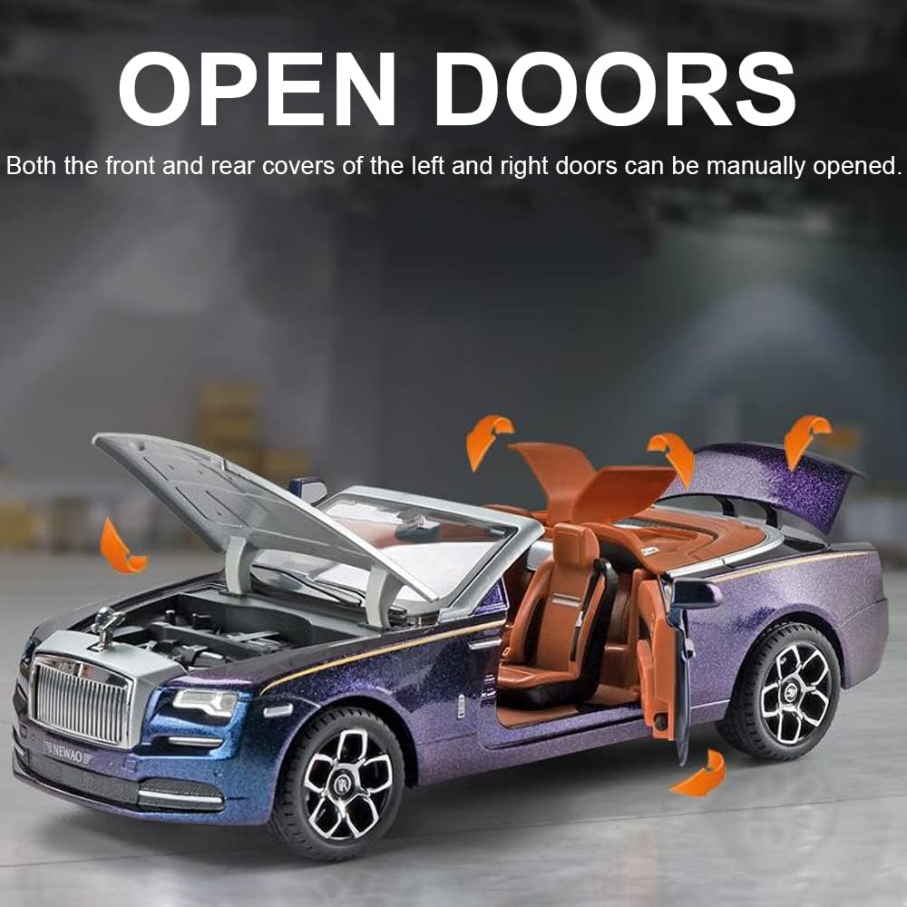 Rolls-royce Convertible Super Sports Scale Model Diecast Metalcar - All Size