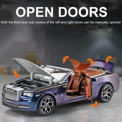 Rolls-royce Convertible Super Sports Scale Model Diecast Metalcar - All Size