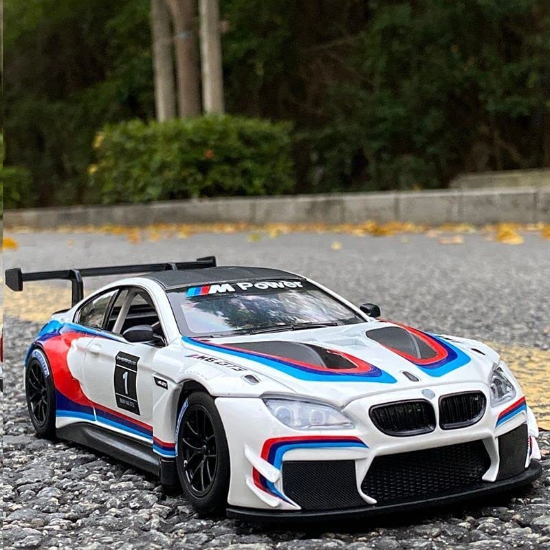 BMW M8 GTE SPORTS 1:32 DIECAST METAL PULLBACK TOY CAR WITH OPENABLE DOORS & LIGHT, MUSIC BOYS CAR FOR KIDS BEST TOYS GIFTS TOYS FOR KIDS [SIZE:-17CM*7.4CM*4.5CM]【 MULTICOLOR 】