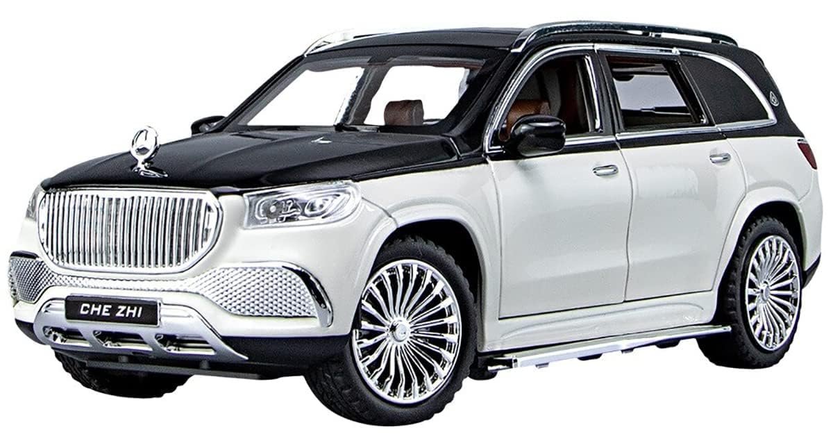 Big Size M Benz GLS600 Metal Pull Back Die-cast Car Scale Model with Sound Light Mini Auto Toy for Kids Metal Model Toy Car with Sound and Light (MULTICOLOR)