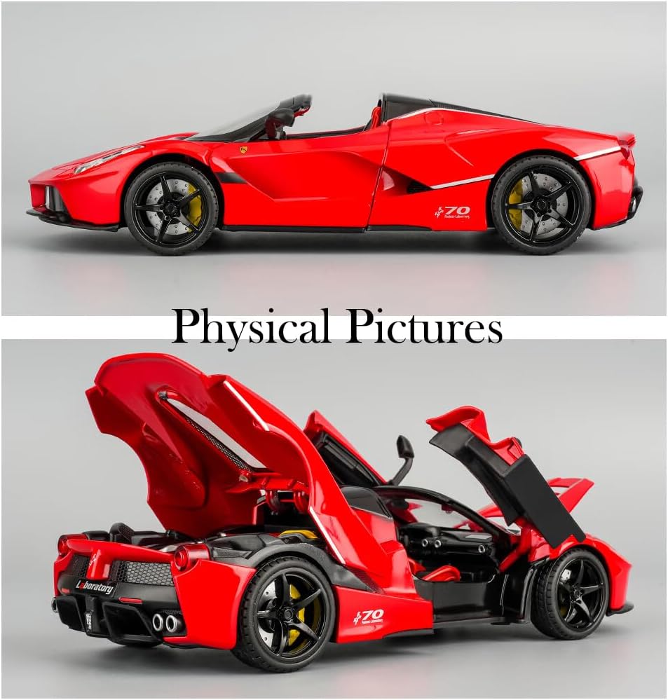 Big Size 1:24 Ferrari Rafa Roadster Sports Car Scale Model Diecast Metal Car