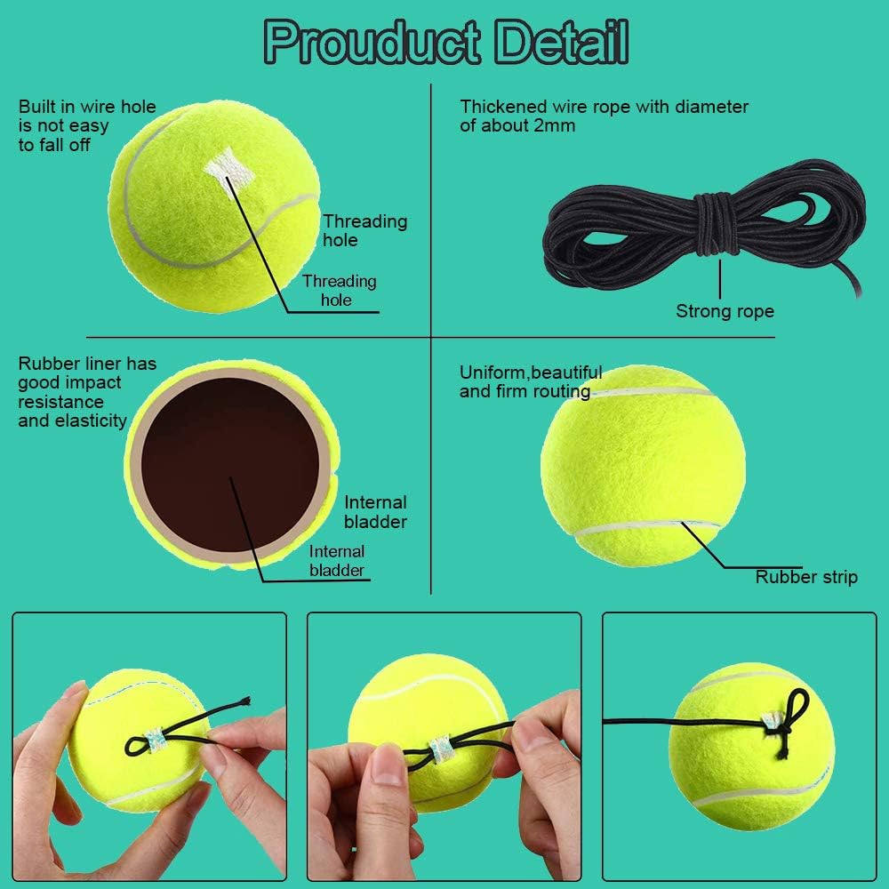 Tennis Trainer Rebound Ball with String Convenient Tennis Training Gear Tennis Practice Device Solo Tennis Training Equipment for Self-Pracitce |Tennis Practice Trainer