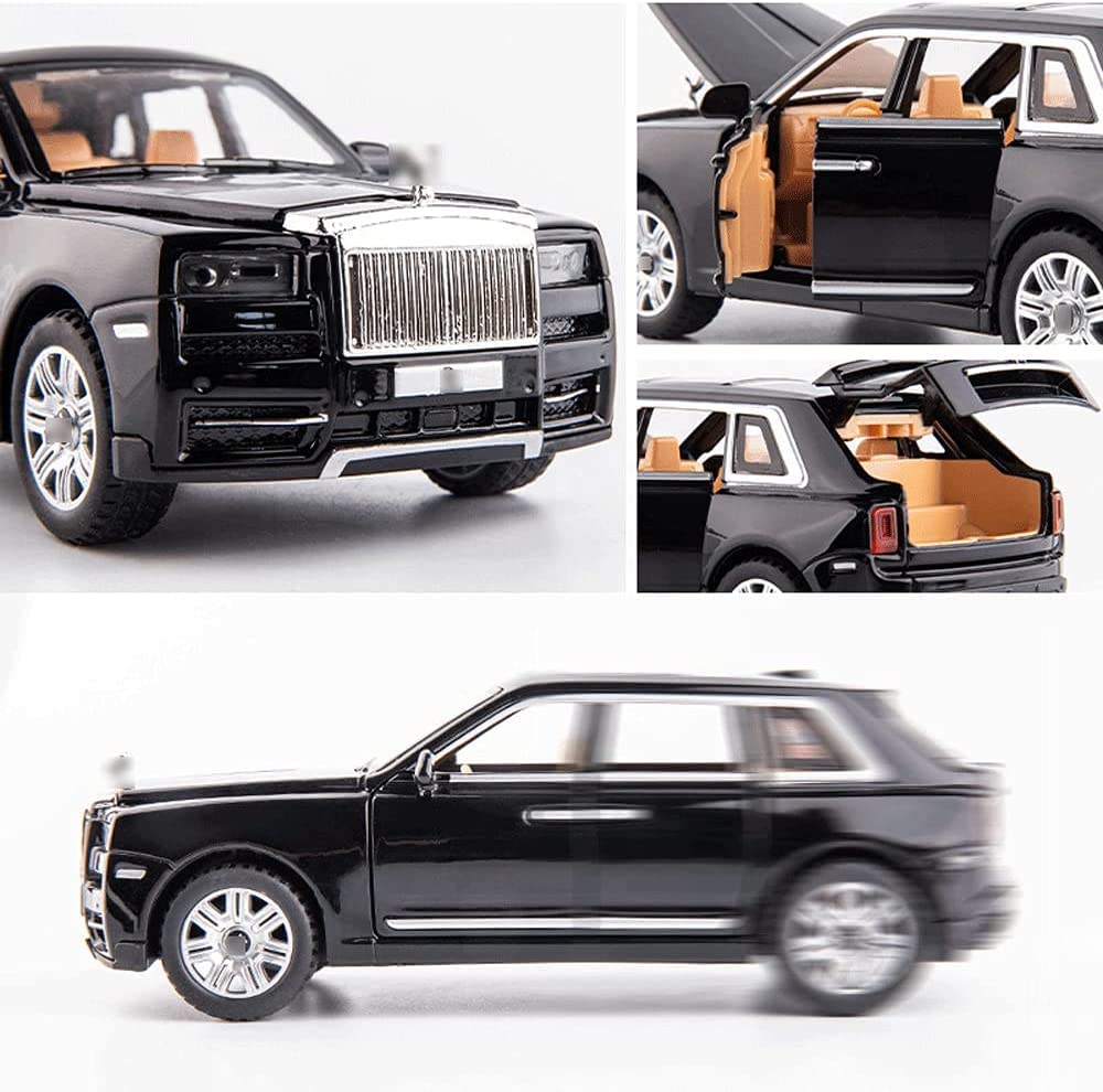 Rolls Royce Cullinan Scale Model Diecast Metalcar Black - All Size