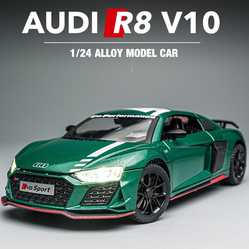 Audi R8 V10 Scale Model Diecast Metalcar - All Size