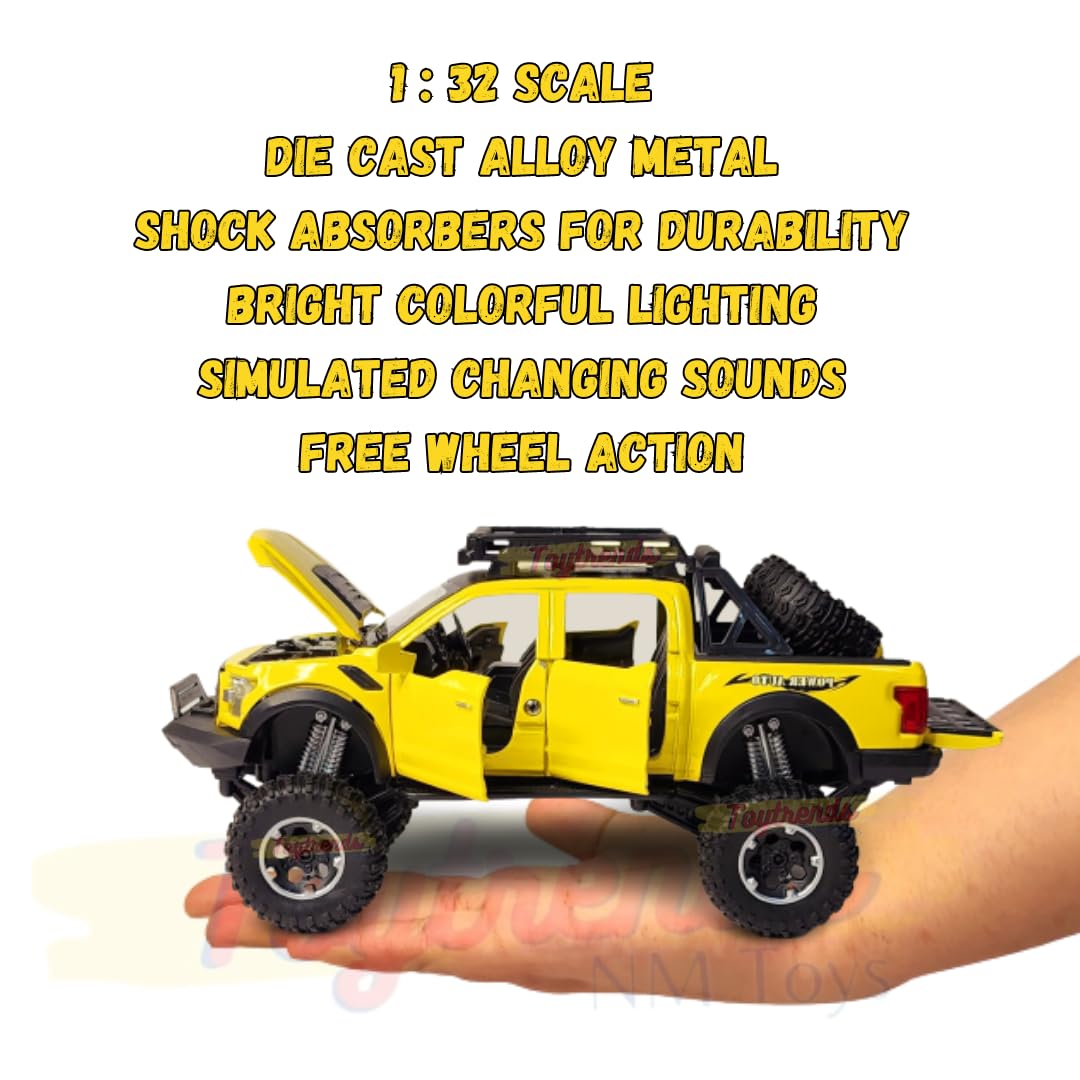 FORD SUV 1:32 DIECAST METAL PULLBACK TOY CAR WITH OPENABLE DOORS & LIGHT, MUSIC BOYS CAR FOR KIDS BEST TOYS GIFTS TOYS FOR KIDS [SIZE:-20CM*14CM*5.8CM]【 MULTICOLOR 】