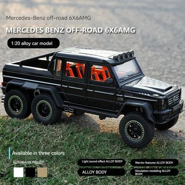 Mercedes 6x6 Scale Model Diecast Metalcar - All Size